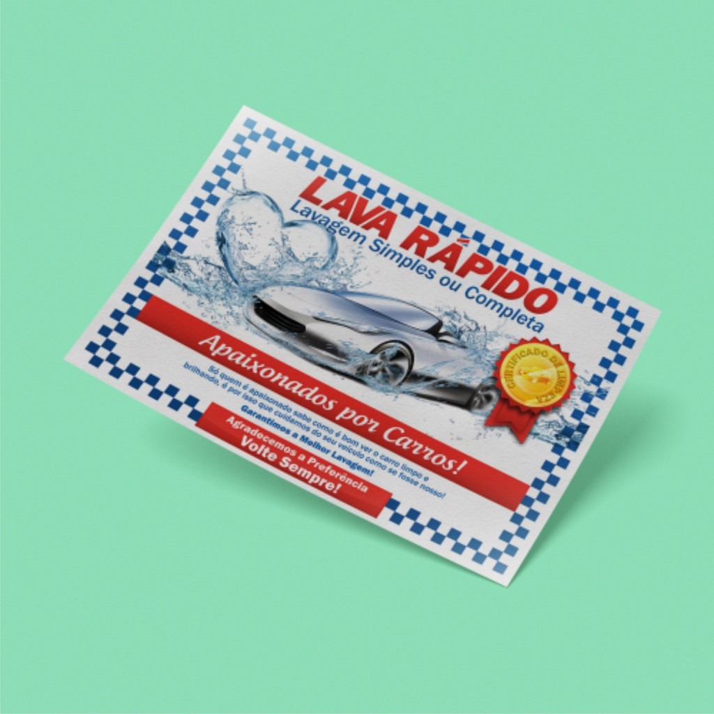 Tapetinho Descartável para Estética Automotiva Lava Rápido Personalizado com Sua Logo Lava Jato 33x48cm Personalizados