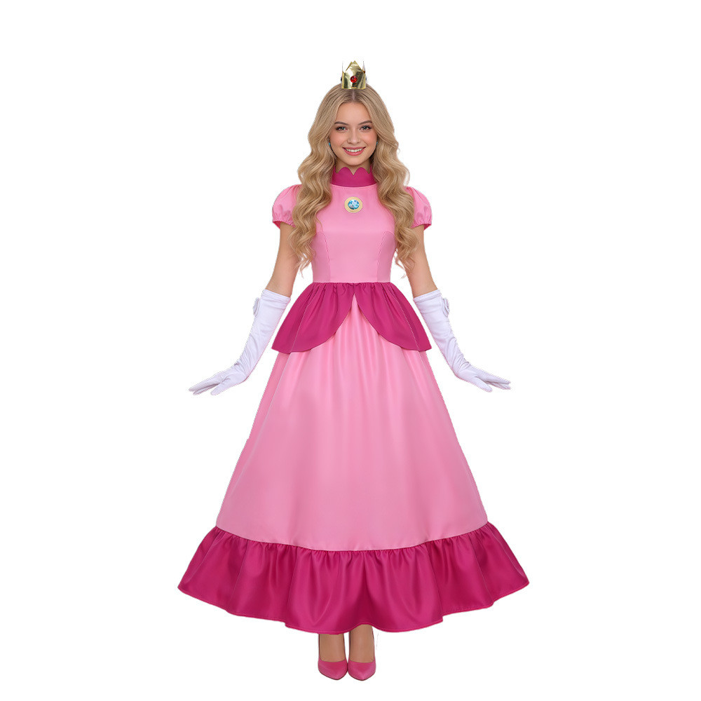 Super Mario série cos traje Biqi margarida Rogerta vestido de princesa adulto crianças traje de Halloween H9NM