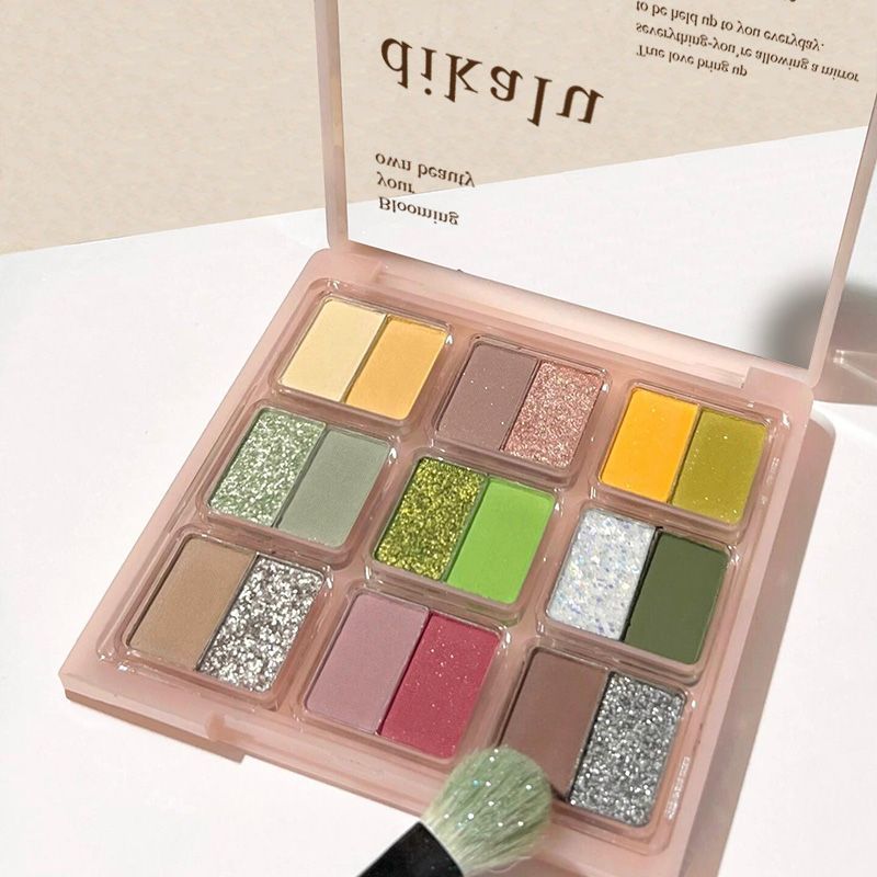 Paleta de sombras de 18 cores para bolo Matcha fresco, fosco, perolado, verde, maquiagem, série Mori, cos, paleta de maq