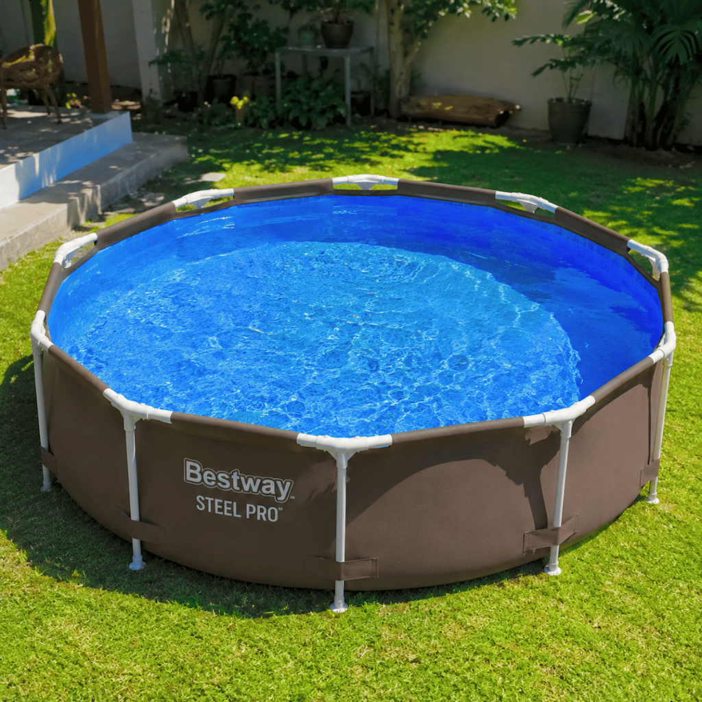 Piscina Estrutural Circular Redonda Bestway Steel Pro 4678 Litros Grande Reforçada Original