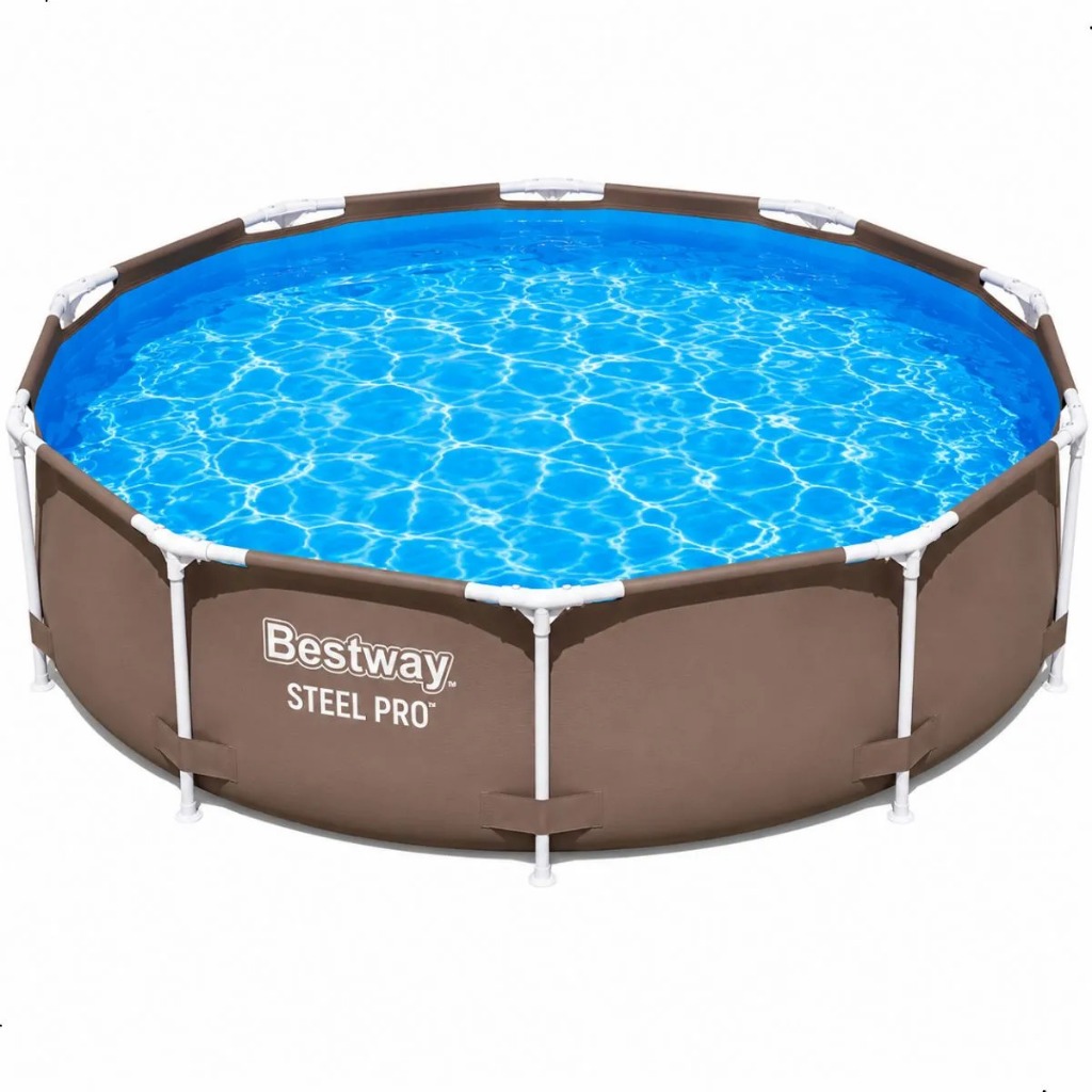Piscina Estrutural Bestway Steel Pro 5000 Litros 3,05m x 76cm Grande de Montar Familiar Resistente Estrutura de Aço Casa