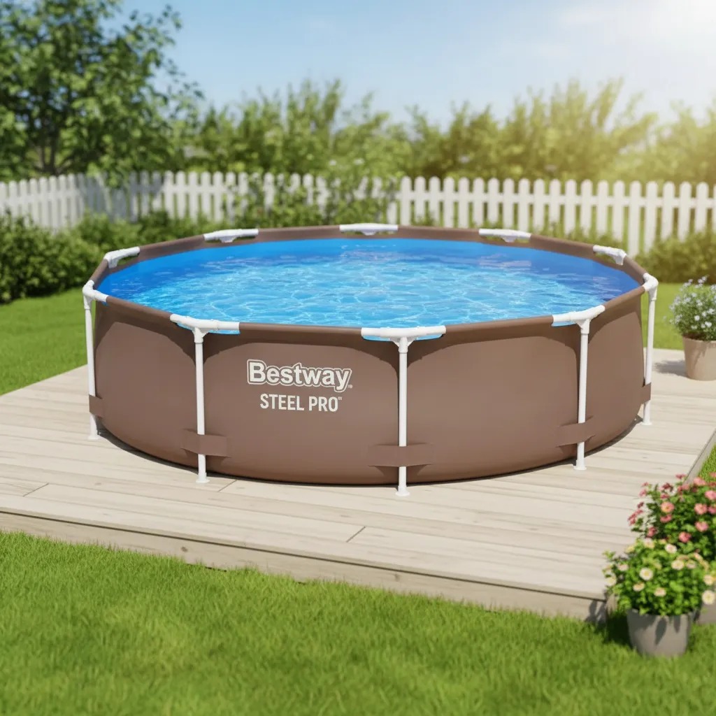 Piscina Estrutural Bestway Steel Pro 5000 Litros 3,05m x 76cm Grande de Montar Familiar Resistente com Estrutura de Aço
