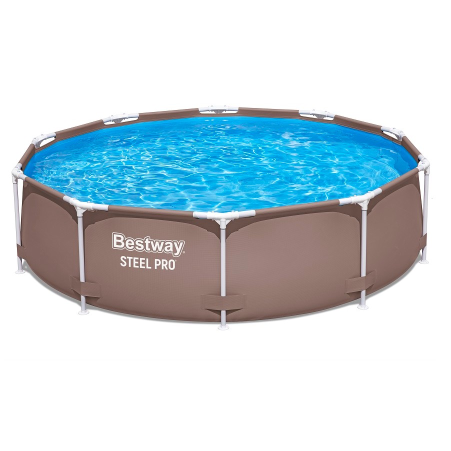 Piscina BESTWAY 5000 Litros Estrutural Prestige BROWN Marrom Steel Pro 305 cm X 76 cm TL PLUS 5 #561SX ( 4678 Litros )
