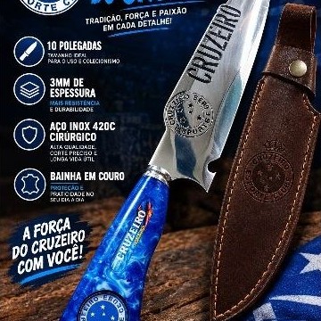 🔵CRUZEIRO #PICANHEIRA Faca Artesanal MODELO ESPECIAL PREMIUM