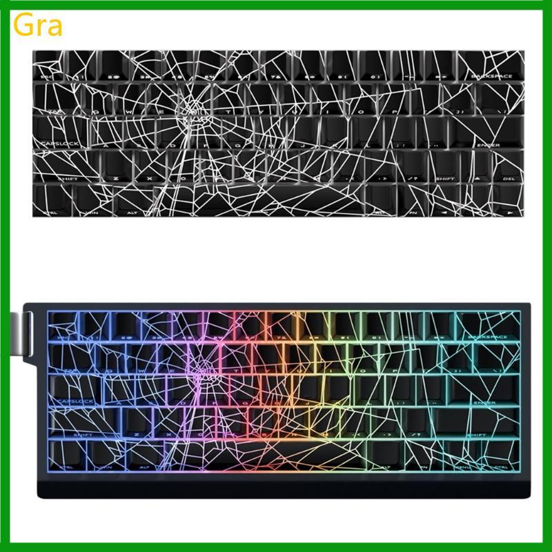 Gra 64 74Pcs Double Shot Keycaps Customs Keycap Set Dye Sub Side-lit Backlit