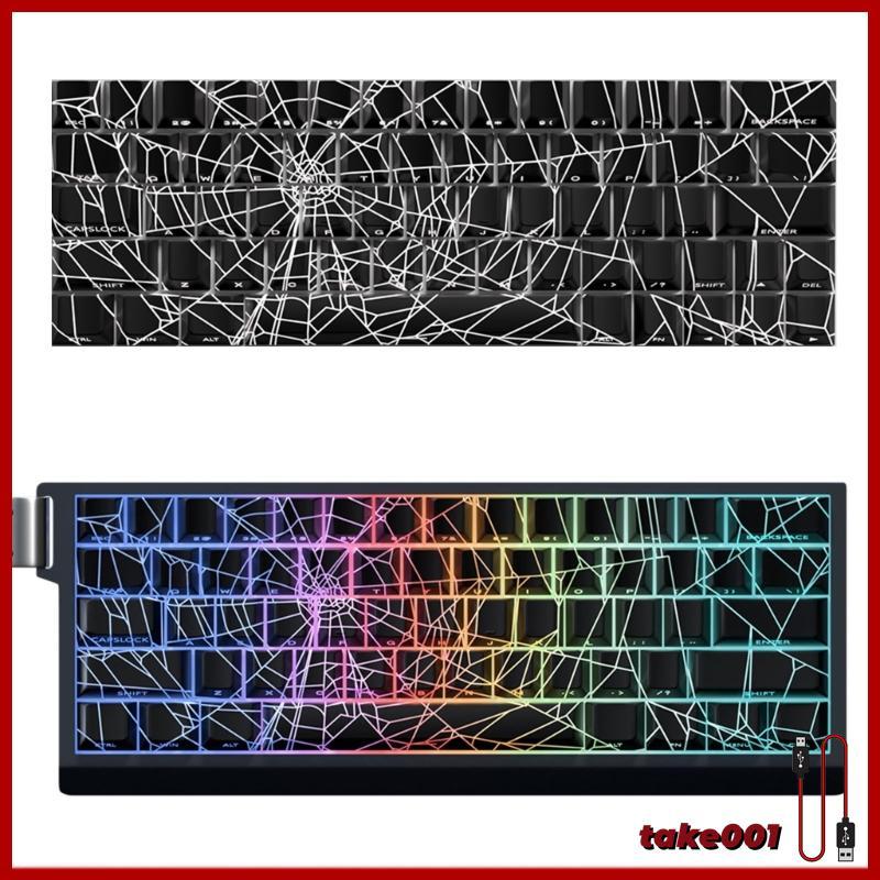 TAKE 64 74Key Keycaps Customs Spiders Keycap Set Side Print Backlit Para 60 61 63 64 65 Teclados Mecânicos