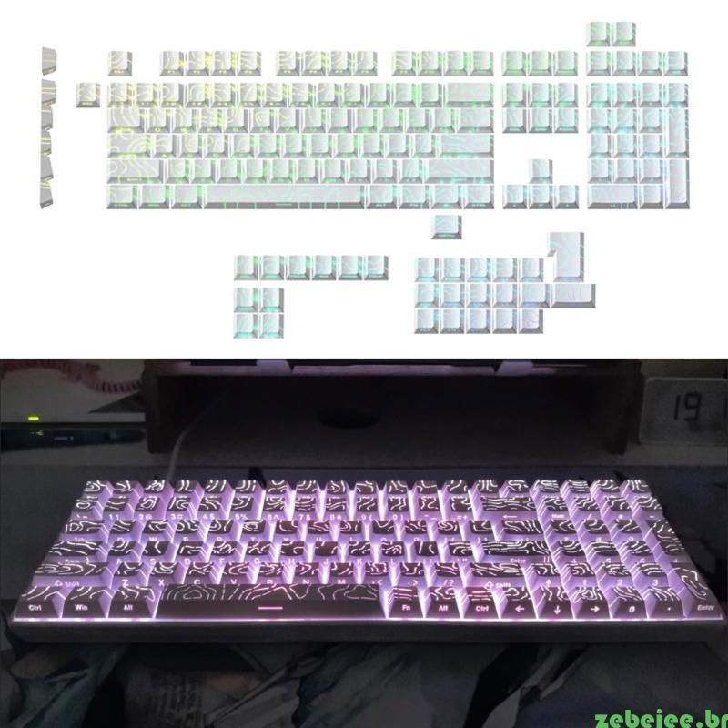 zebeiee Side Print Backlits Topographic Keycaps Contour4 0 Ergonomia E Desbotamento Universalmente fit