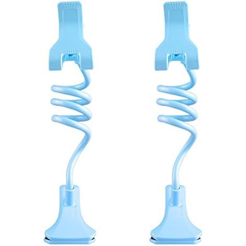 Magik 2 Pack Universal Mobile Phone Tablet Mount Holder Flexible Long Arm Bed Desktop Stand (Light Blue)