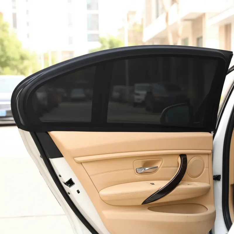 Kit 4 Cortinas Protetoras Solar Infantil Para Carro – Janela Traseira, Anti Vento e Luz