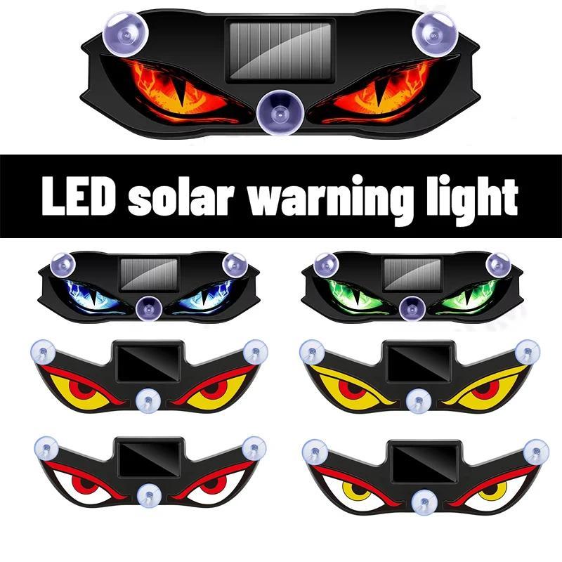 Luz Solar De Advertência De Carro Devil Eye , LED De Respiração Dinâmica Com Ventosa E Carregamento Tipo C , Decoração D