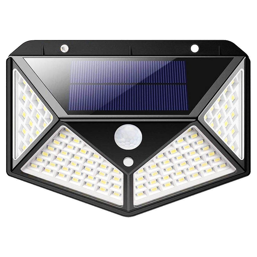 Luminária Energia Solar Parede 100 Led Sensor 3 Funções  top