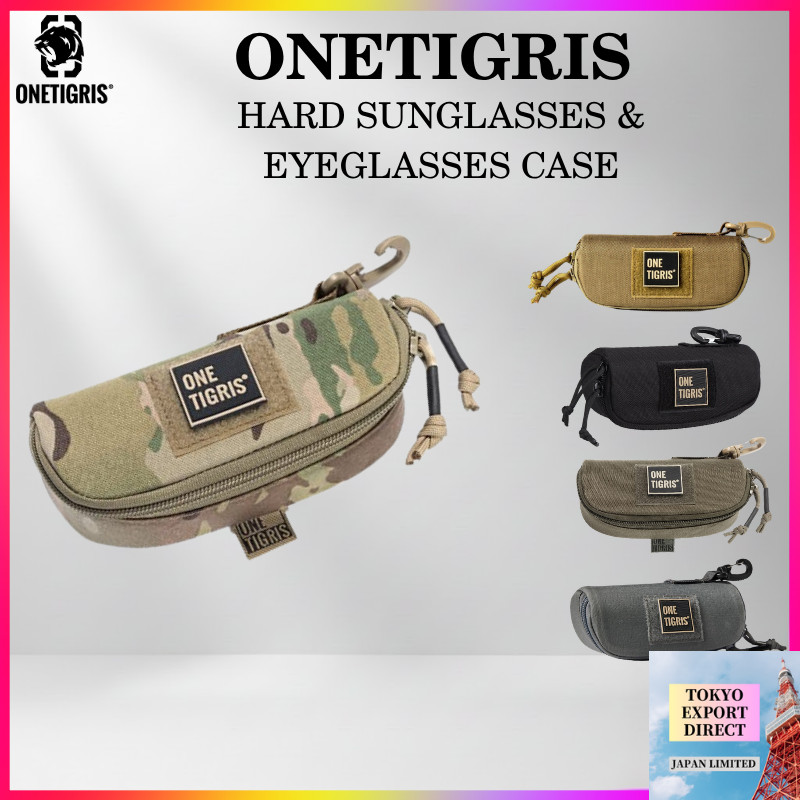 [ONETIGRIS] Versatile Hard Sunglasses and Eyeglasses Case with Carabiner and MOLLE System for Outdoor Activities (Camouflage)[DIRECT FROM JAPAN]