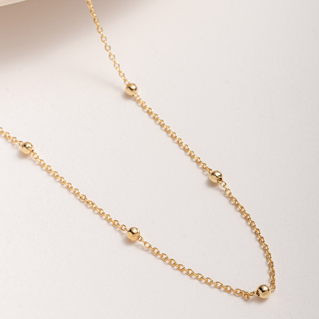Colar Infantil Bolinhas Delicadas Banhado Ouro 18K