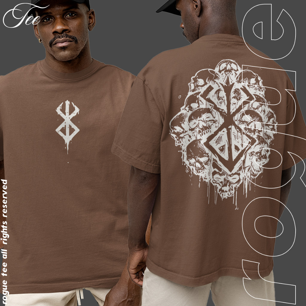 Camisa Camiseta Sacrifice Mark Blood Berserk Anime Algodao Caveira Rock