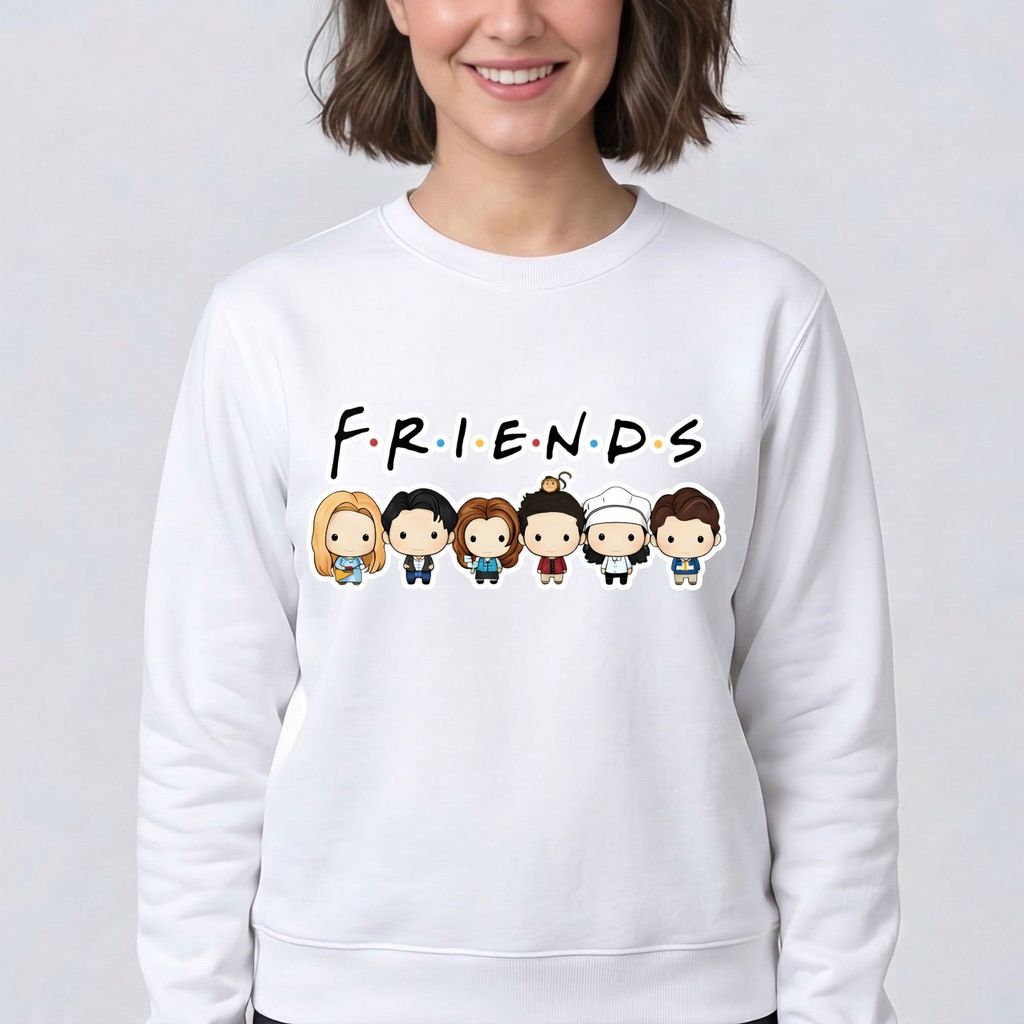 Moletom blusa de frio Friends Feminina Estampada Blusa Série Roupa Casual Tumblr Moda Geek Capote