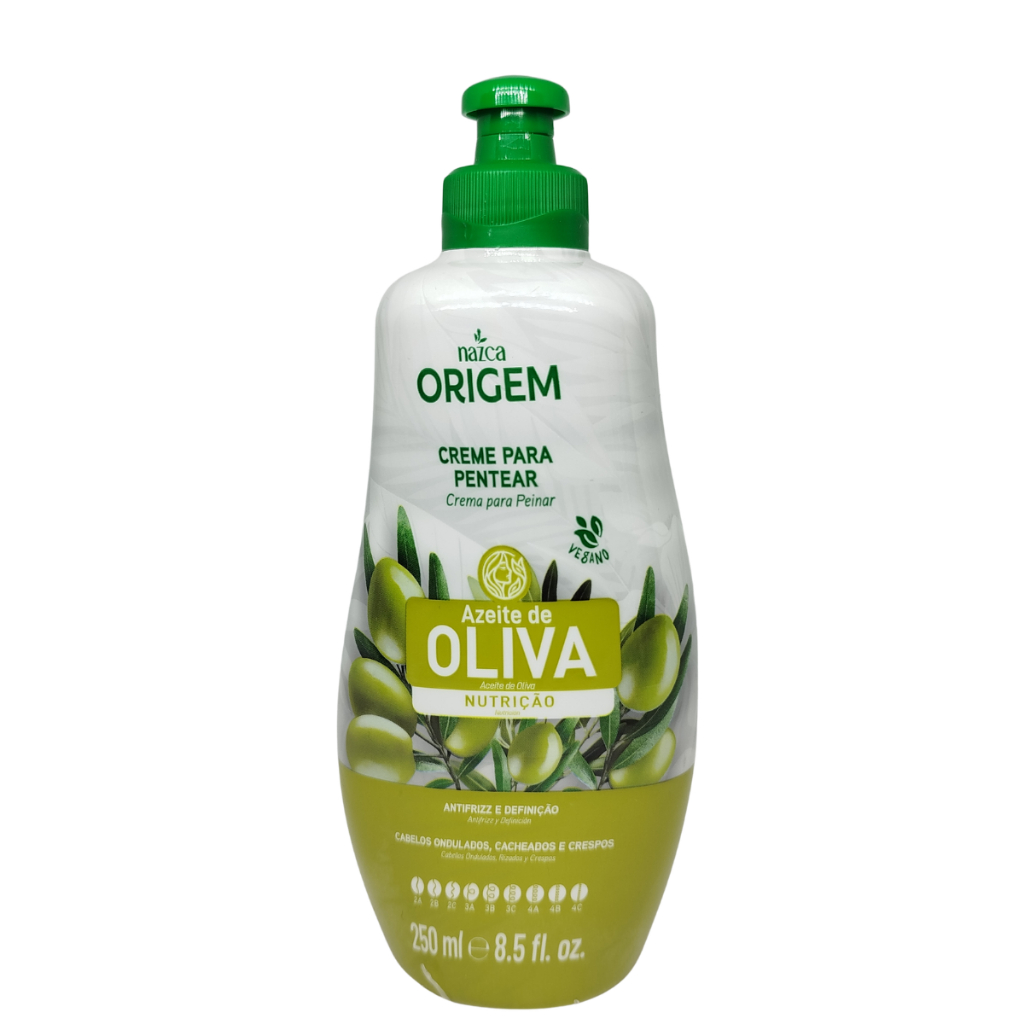 Creme De Pentear Azeite De Oliva Origem Nazca 250ml Antifrizz E Definição