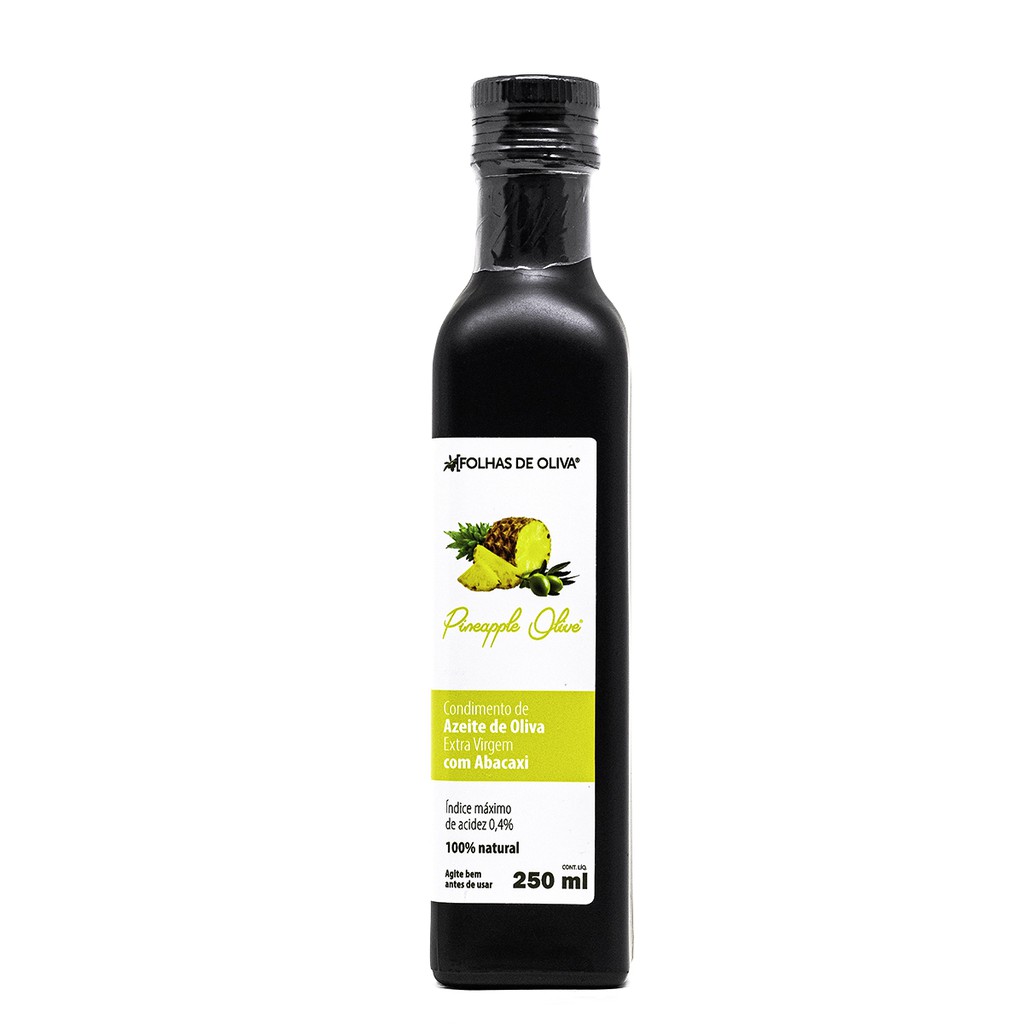 Azeite de oliva extra virgem natural com abacaxi  Folhas de Oliva  - acidez 0,4% - 250ml