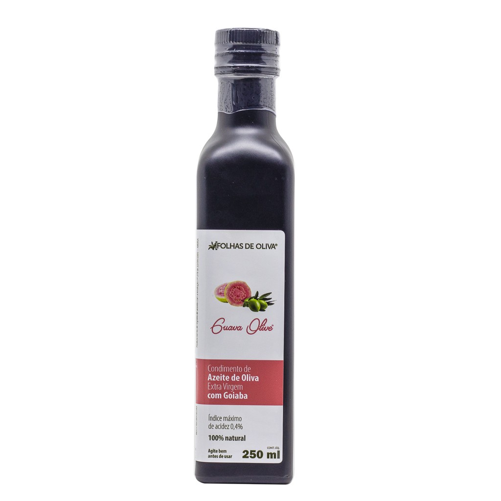 Azeite de oliva extra virgem natural com goiaba Folhas de Oliva - acidez 0,4% - 250ml