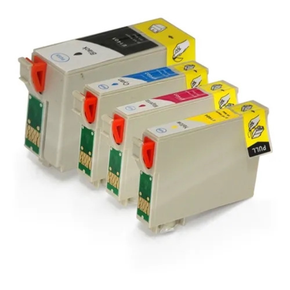 Kit 4 Cartucho de Tinta Compativel T140 1401 Tx560wd Tx620 Tx641 T42