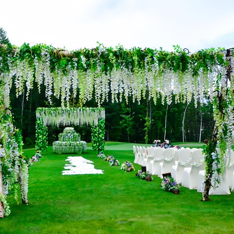48 Conjuntos Creeper De Flores Falsas Durável Resistente Oculta Decora Armazenamento Fácil Variedades