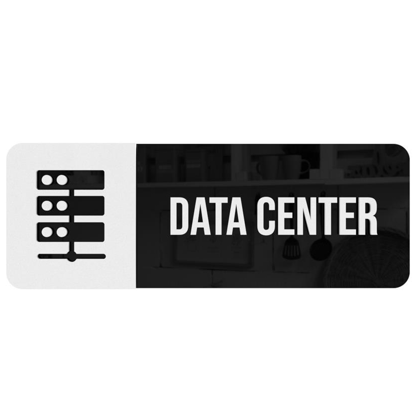Placa Sinalizacao Acrilico Data Center Suporte Armazenamento