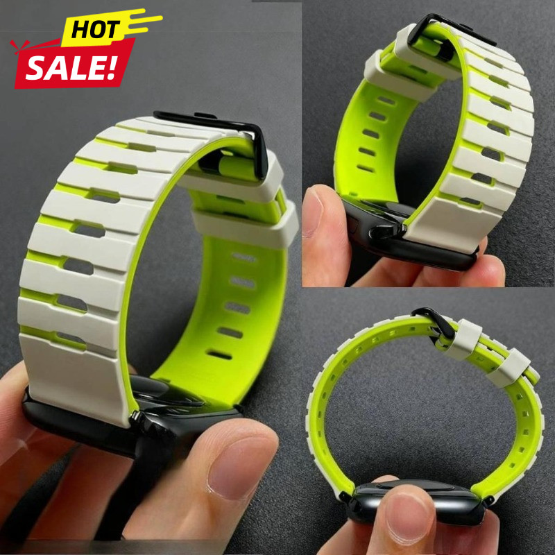 Pulseira Esportiva Com design De Chave De Piano De Dois Tons Compatível Apple Watch Ultra 3/2 49mm 46mm SE3 44mm 42mm 45