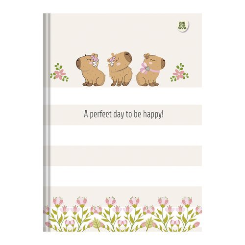 Caderno Costurado Capivara Folhas Grandes Papel Alta Qualidade Sortido Escolar Escritório