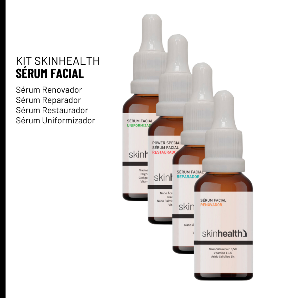 Kit Skincare Completo Skinhealth - Renovador, Reparador, Restaurador, Uniformizador