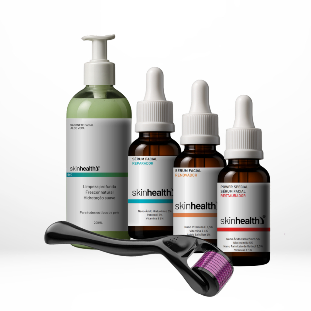 Kit Completo de Microagulhamento Skinhealth 5 1itens