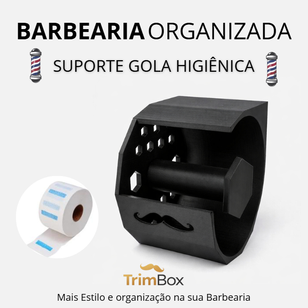 Barbearia: Suporte Dispenser Gola Higiênica para Barbeiros – Organização, Estilo e Profissional