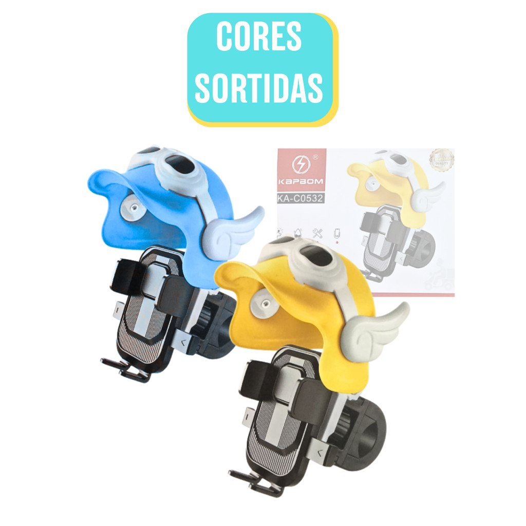 Suporte Celular para Moto Bicicleta Estilo Capacete com - Modelo Profissional Garantia 90 Dias
