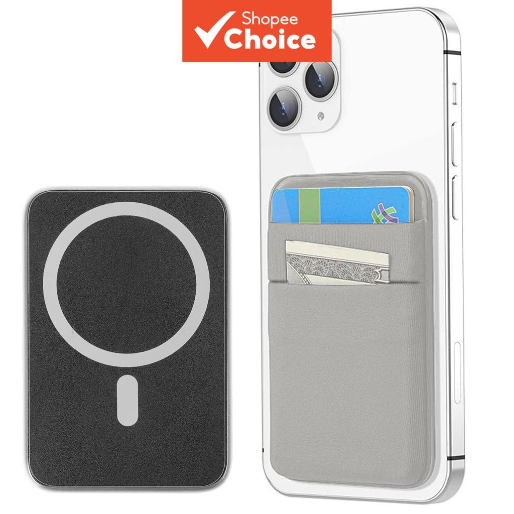 Carteira Magnética para iPhone, Tecido Premium Leica Grande Capacidade Antiderrapante Anti-Queda Suporte de Cartões