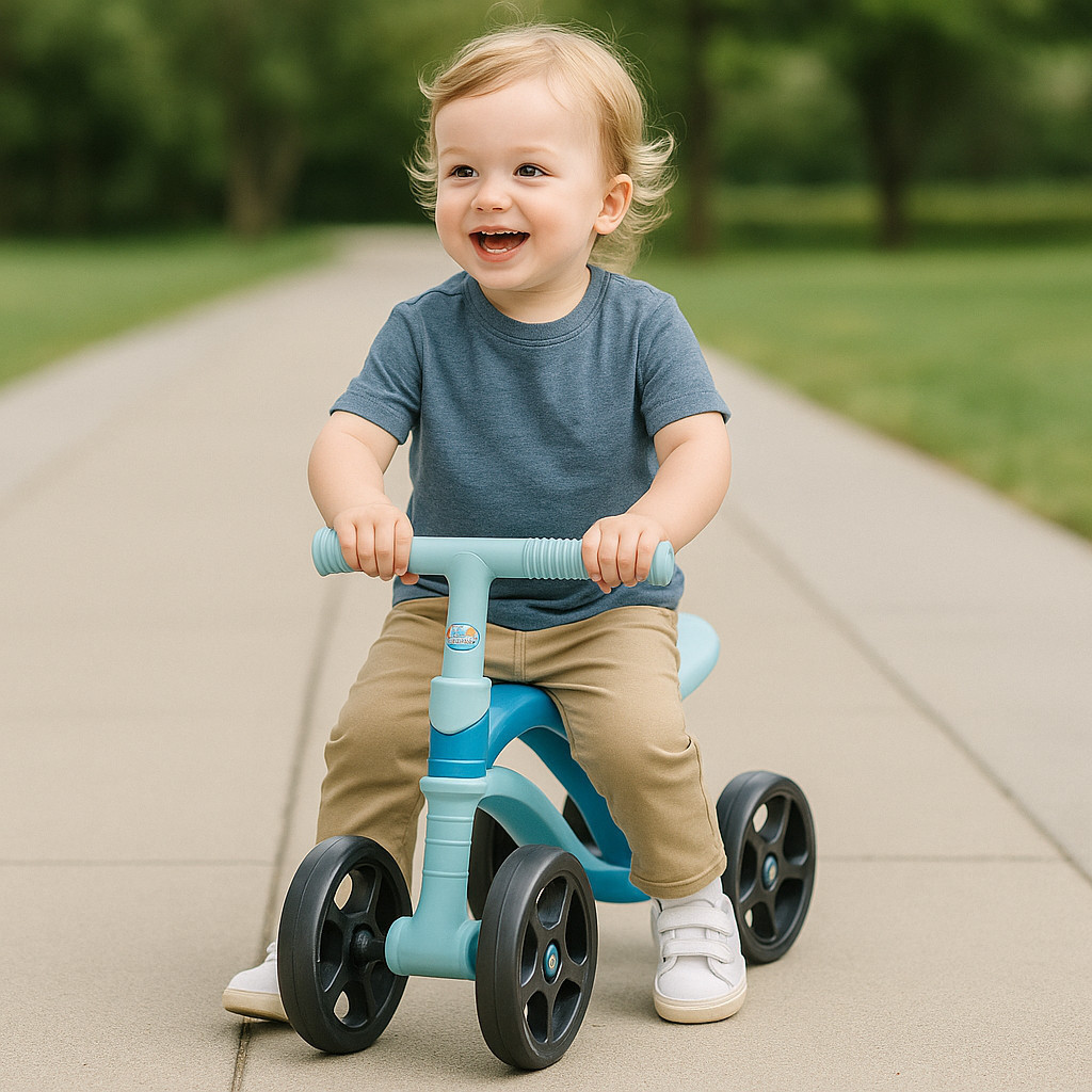 Bicicleta Infantil coordenação motora Confortável Futurista 4 Rodas Sem Pedal Rodas silenciosas