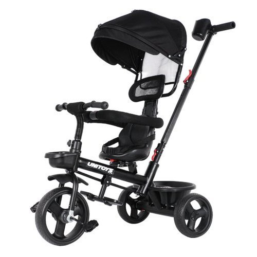 Triciclo Com Empurrador Confort Preto