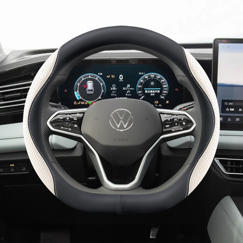 Capa De Volante De Carro Em Forma De D Para VW Sharan Passat Caddy Touran Tiguan 2015-2026 Teramont Atlas T-Roc cross 20