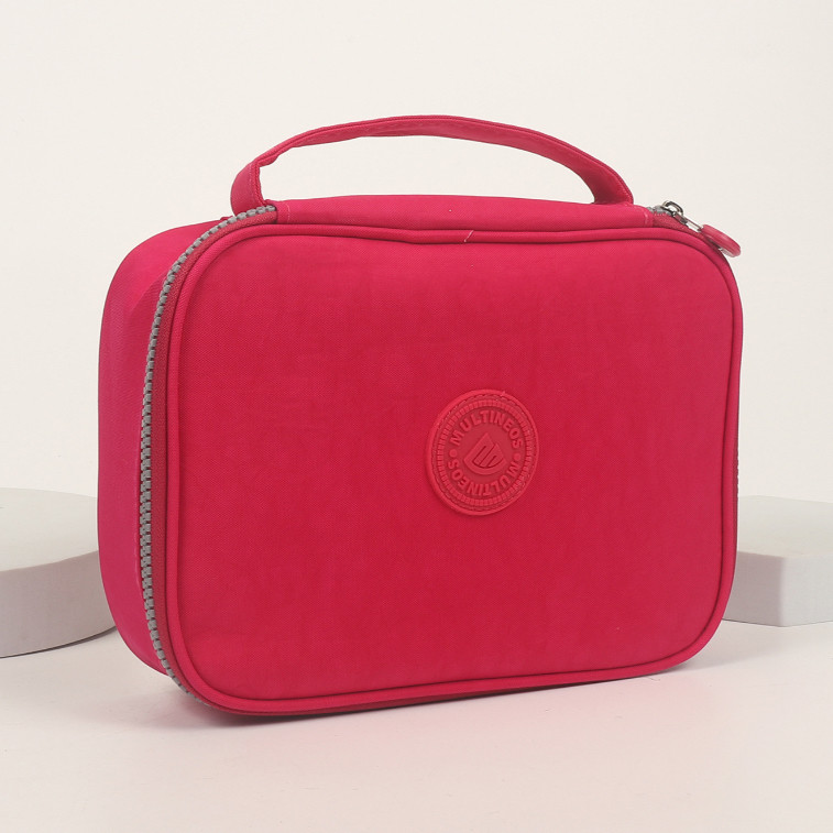 Estojo Box Escolar Divisórias 24 Elásticos Nylon Resistente Água Grande Organizador Canetas Lápis Juvenil Com Alça Top