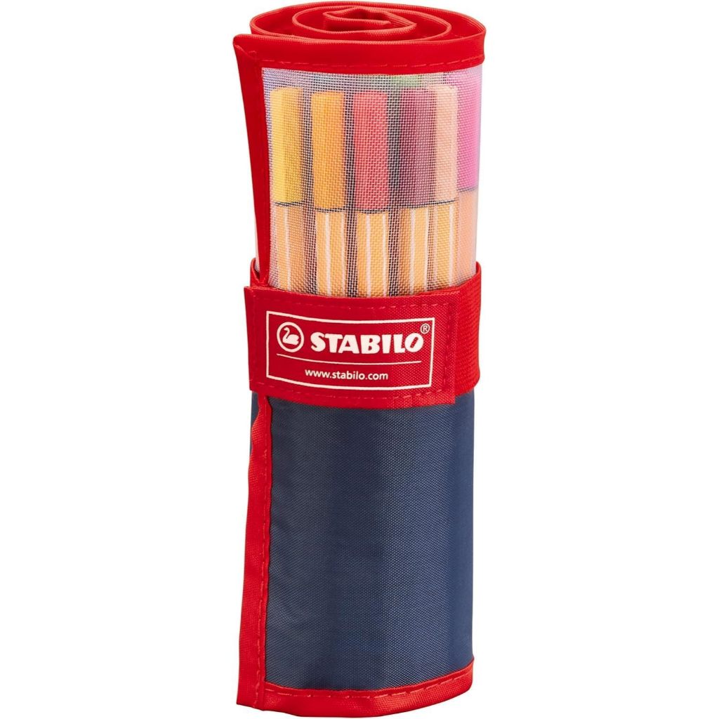 Caneta STABILO point 88 – Estojo nylon com 25 unidades – Em 25 cores