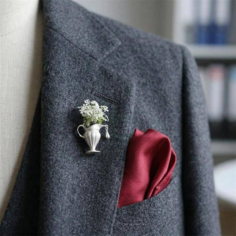 [lovego] Broche Elegante Para Vaso De Flores Mulheres , Acessório De Design De Metal Vintage Suéter E Jaet BR