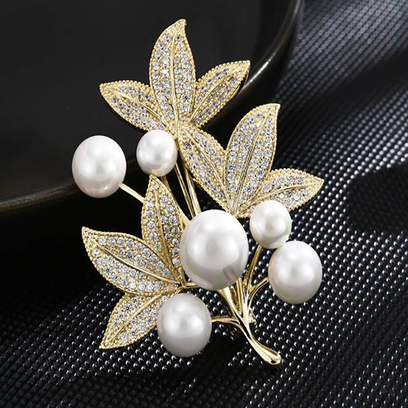[lovego] Broche De Casaco De Luxo Terno Jaet Corsage Alfinete De Roupas Fixas Acessórios Femininos BR