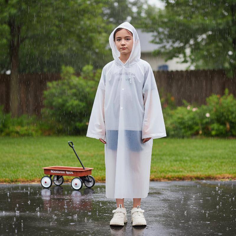 [Luckybaby-t] Poncho De Chuva Infantil Cartão De Vácuo Pa Jaet Respirável À Prova D'água Para Uso Em Viagens Escolares A