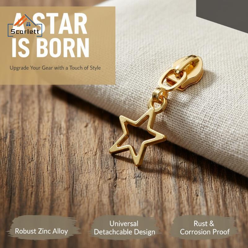 [Scarlett] Extrator Deslizante Com Zíper Estrela 10 Pa Leve Qui Fix Para Jaet Nylon Zips Bapas Bolsas De Bagagem De Viag