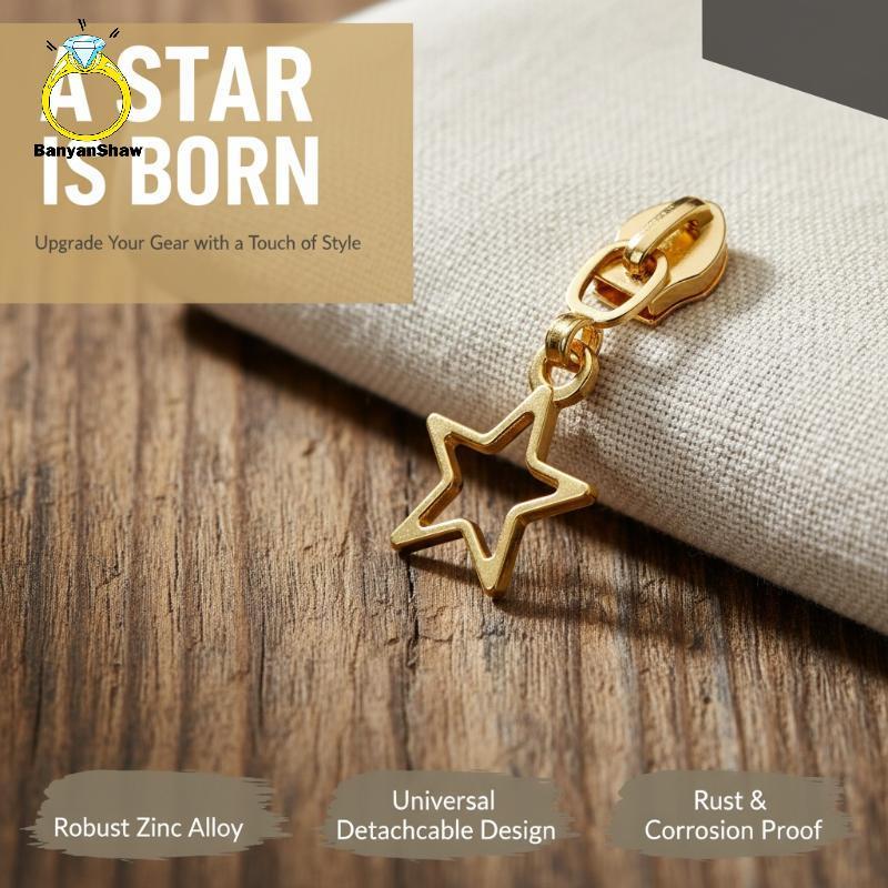 [BANY] Extrator Deslizante De Zíper 10 Peças Estilo Estrela Reparo Universal Para Zíperes De Nylon Jaets Bolsas De Bagag
