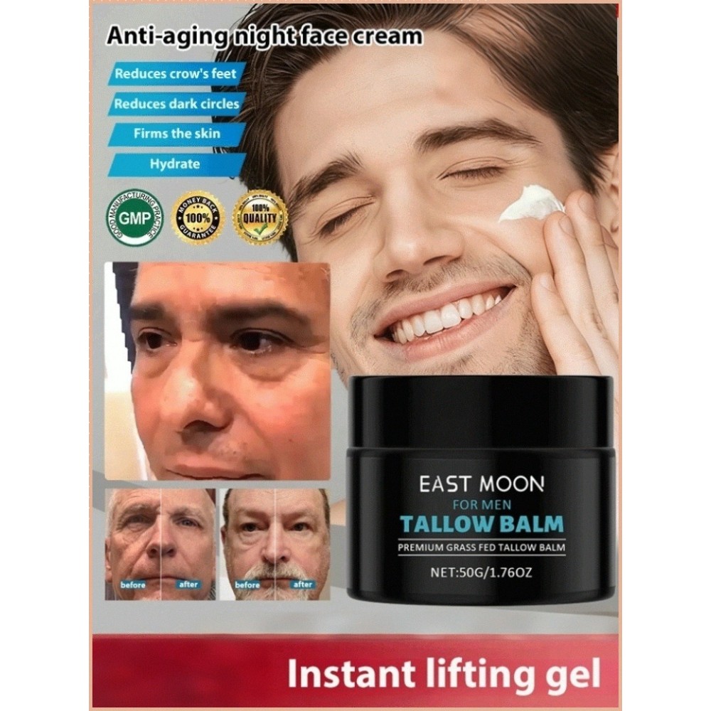 Creme facial hidratante de ação rápida para pele sensível masculina/Creme reparador de rugas de 15 horas/Resultados apri
