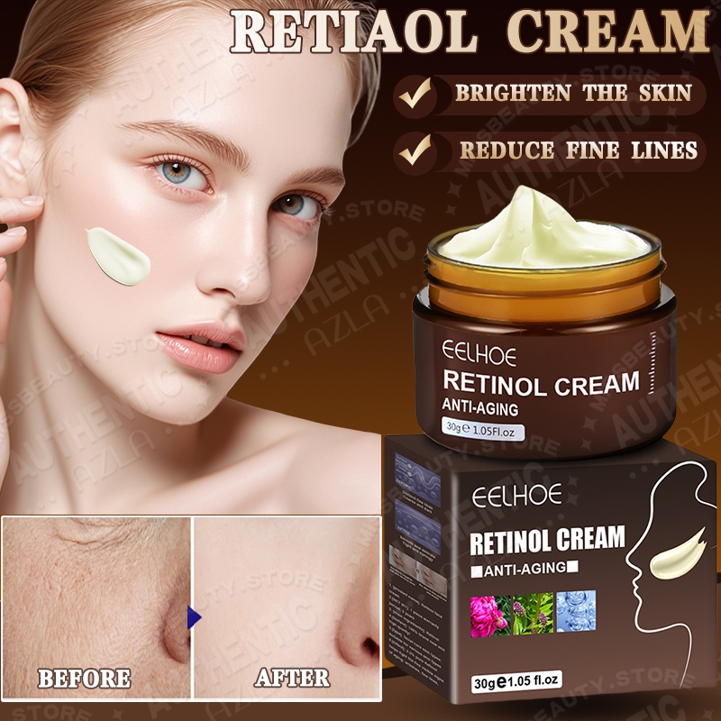 Creme de Retinol para o Rosto, Hidratante Reparador Rápido de Rugas, Creme Anti-Envelhecimento Diário para Combater