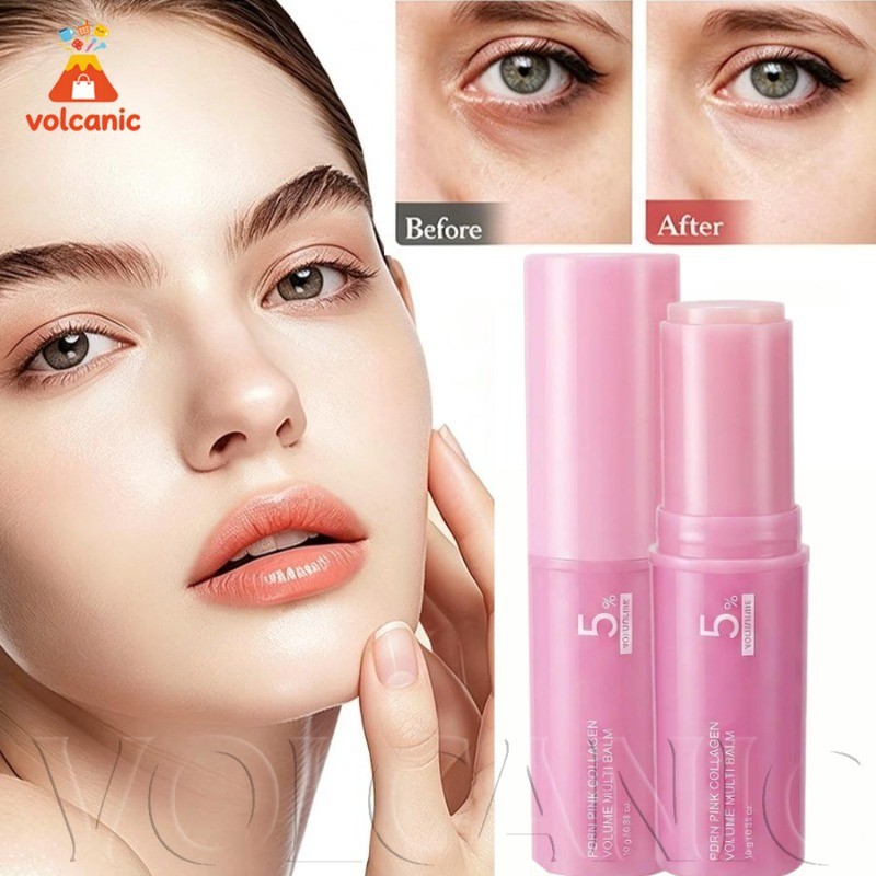 [Entrega Rápida] Bastão De Bálsamo Labial Multiuso Rosa , Reparador De Rugas Antienvelhecimento Com Peptídeo De Retinol