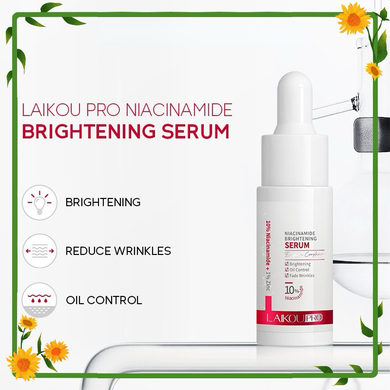 Laikou 10 % Niacinamida Pele Brilhante Essência Reparadora Manchas De Desbotamento E Reduzir Rugas 17ml (L0275)