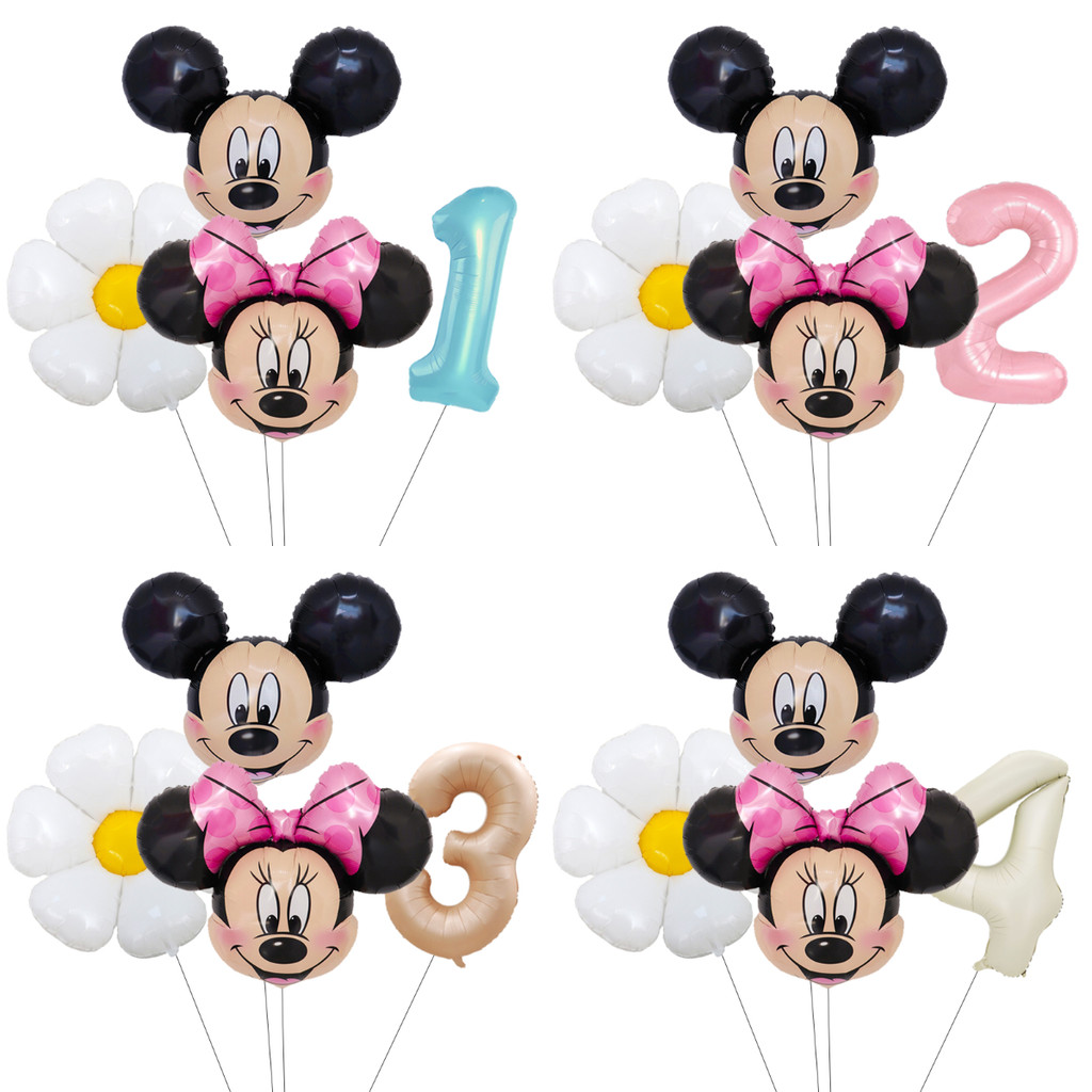 Balão Laminado De Personagem De Desenho Animado Do Mickey Minnie Mouse Para Crianças , Festa De Aniversário , Chá De Beb
