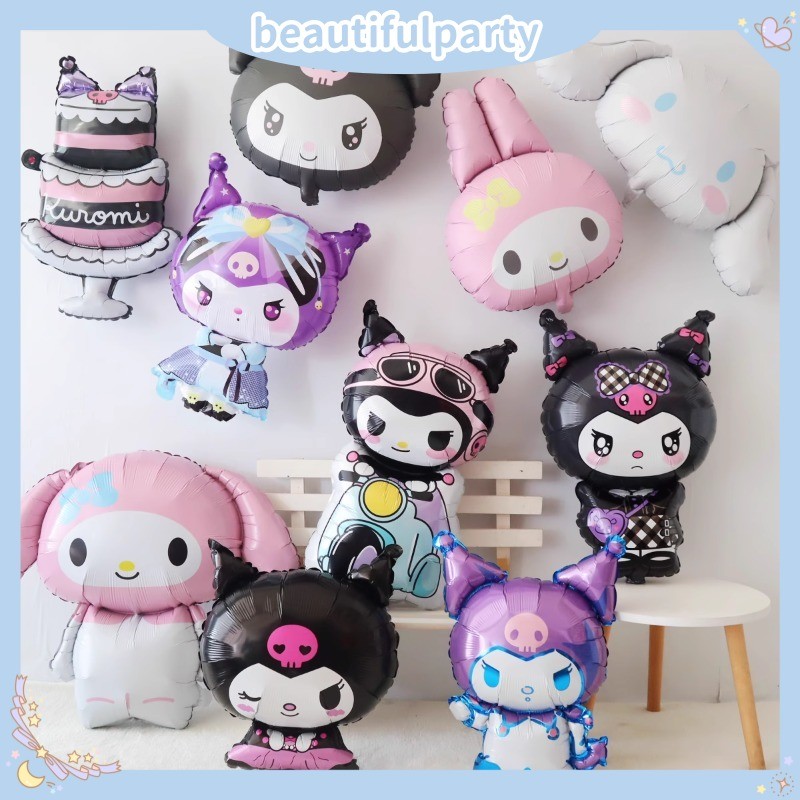 Balões De Folha De Desenho Animado Fofos Kawaii , Suprimentos De Decoração De Festa De Aniversário Infantil E Chá De Beb