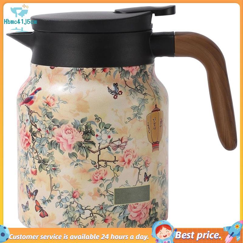 Chaleira De Aço Inoxidável Vintage Para Chá Floral , 1000ml , Com Infusor , Separação De , Isolamento Térmico , Bule Beb