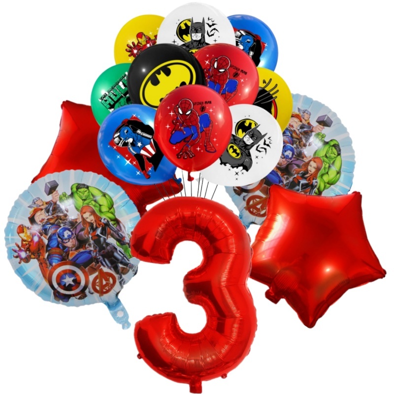 Conjunto De Balões Laminados De Herói Vingadores , 15 Peças , Decoração De Festa De Aniversário De Crianças , Chá De Beb